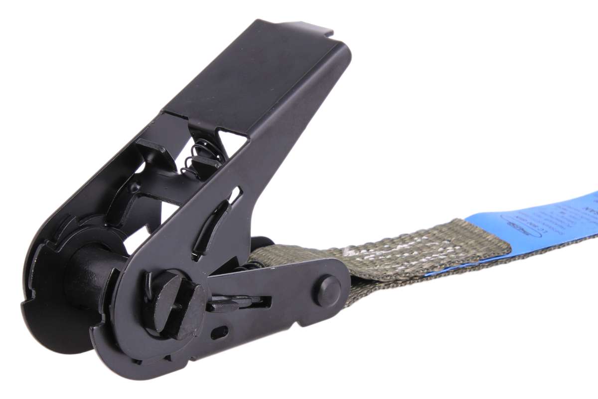 Spanngurt | Zurrgurt olivgrün, 6m, 25mm, LC 900 daN, einteilig, mit Ratsche | SAN00144 - better-camper.de | Mense GmbH