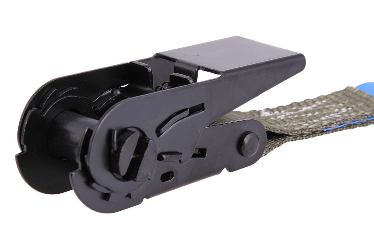 Spanngurt | Zurrgurt olivgrün, 6m, 25mm, LC 900 daN, einteilig, mit Ratsche | SAN00144 - better-camper.de | Mense GmbH