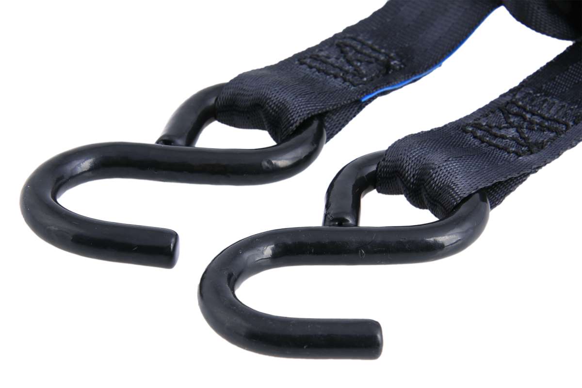 Spanngurte | 3,65 m Automatik-Zurrgurt, 25 mm, LC 340 daN, mit beschichtetem S-Haken | 2er Set | SAN00290 - better-camper.de | Mense GmbH