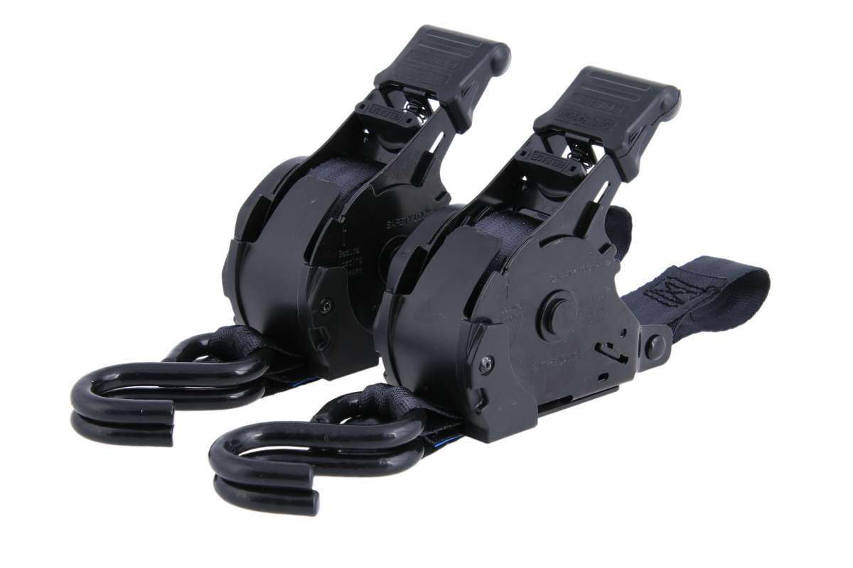 Spanngurte | 3,65 m Automatik-Zurrgurt, 25 mm, LC 340 daN, mit beschichtetem S-Haken | 2er Set | SAN00290 - better-camper.de | Mense GmbH