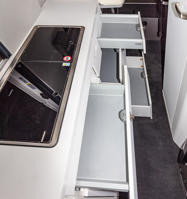 Antirutsch-/Schutzmatten | 4er-Set f. Schubladen | VW Grand California 680 | 100704513 - better-camper.de | Mense GmbH