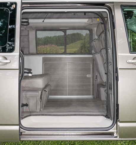 FLYOUT | Schiebetür-Öffnung mit Rundbogentür | VW T6.1/T6/T5 California (Beach ab 2011) | 100150114 - better-camper.de | Mense GmbH