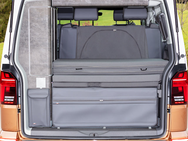 FLEXBAG Heckladeraum, Design "Palladium", VW T6.1 California/Beach mit 2er-Bank - better-camper.de | Mense GmbH
