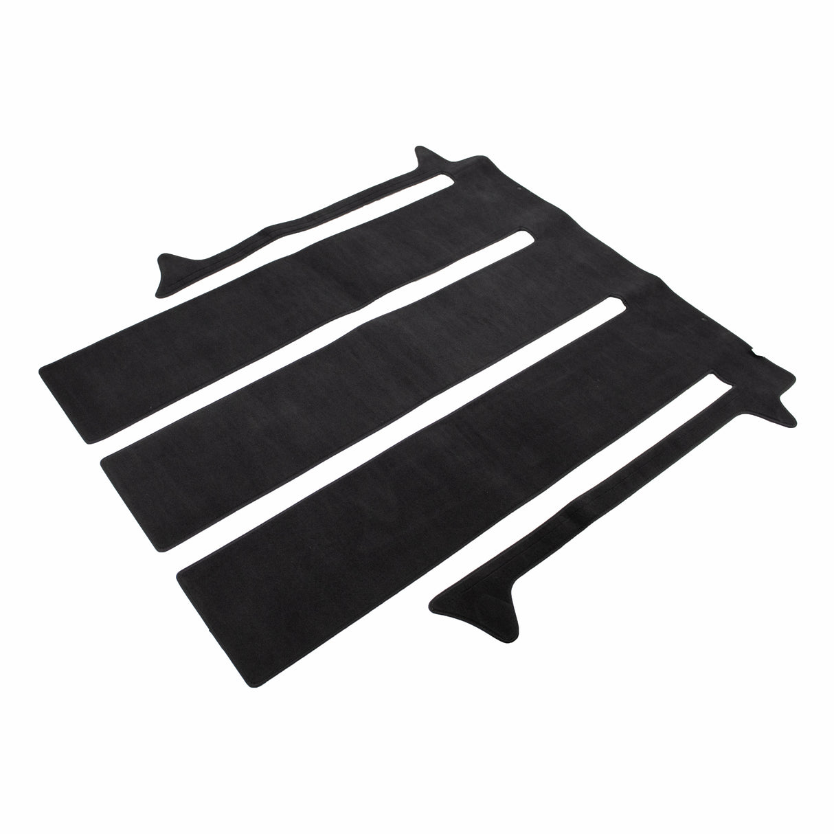 Velour carpet | Passenger compartment, 2 sliding doors, without floor rails for multifunctional table | "Titanium Black" | VW T6.1 Beach Tour 3-seater bench | 100708647