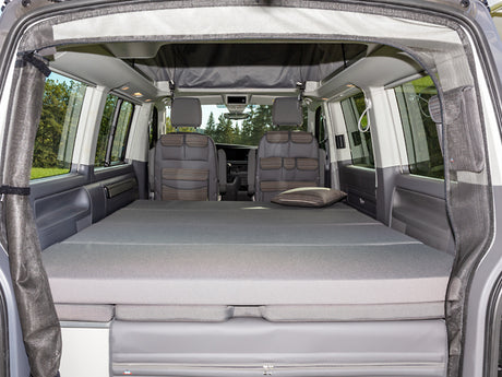 iXTEND® | Faltbett, 150 x 200 x 7,5 cm | Design "Palladium" | VW T6.1 Beach und Multivan | 100709027 - better-camper.de | Mense GmbH
