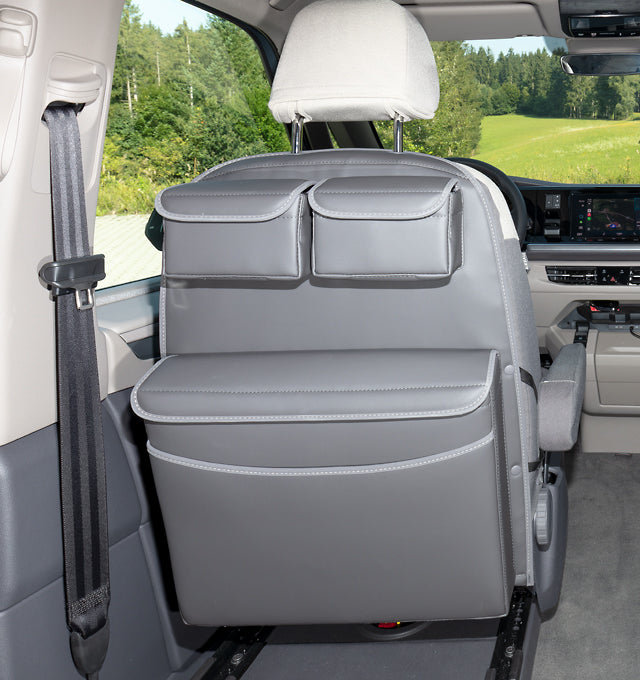 Utility | Rückenlehne FH-Sitz mit MULTIBOX ® Maxi | VW T7 California/Multivan | Design "Leder Raven" | 100706861