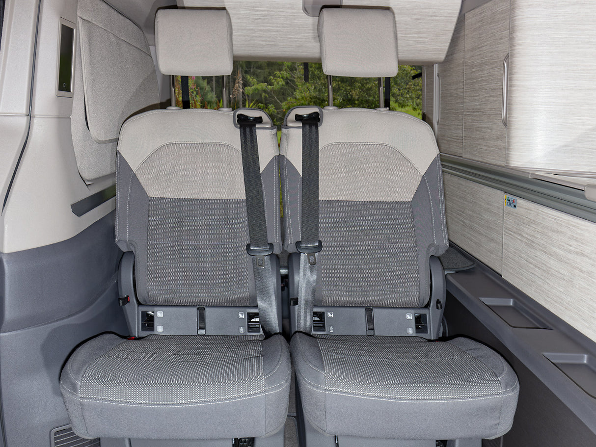 Second Skin® | Schonbezug Schlafsitz links | Design "Ribella Sandwick/Raven" | VW T7 California Ocean/Coast, Beach Tour/Camper| 100705786