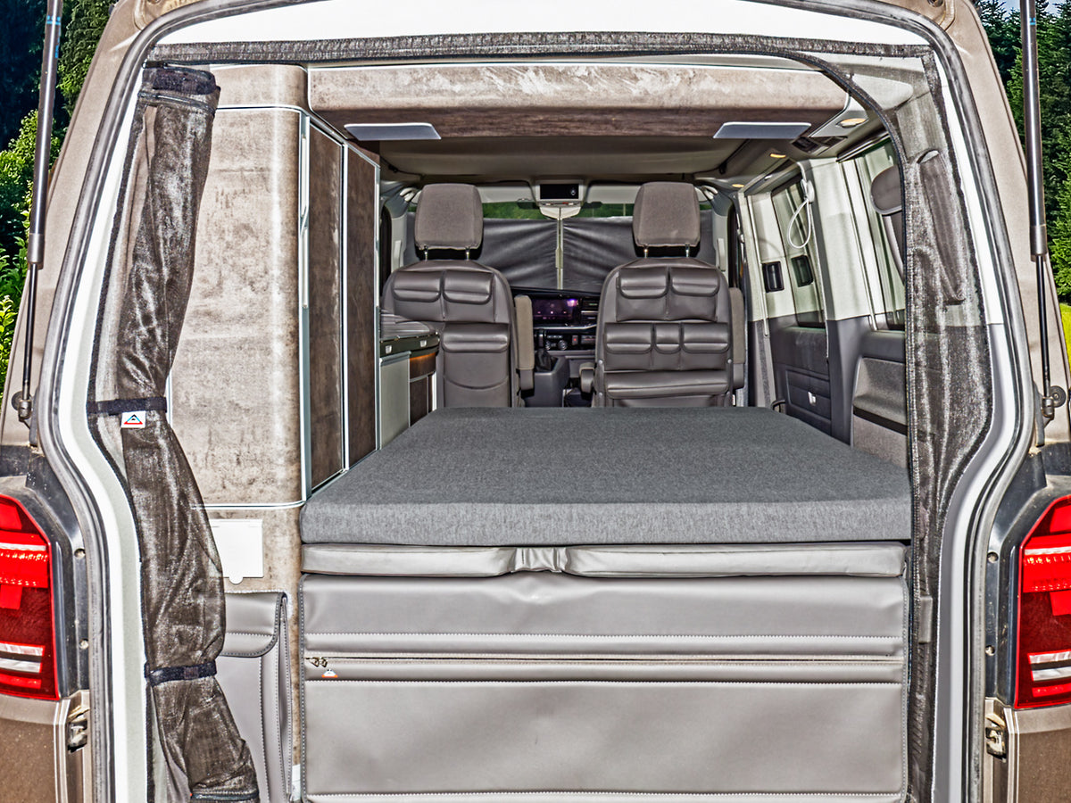 iXTEND® | Spannbettlaken für iXTEND Faltbett | VW T6.1/T6/T5 California | Single-Jersey Design "Raven" | 100707640