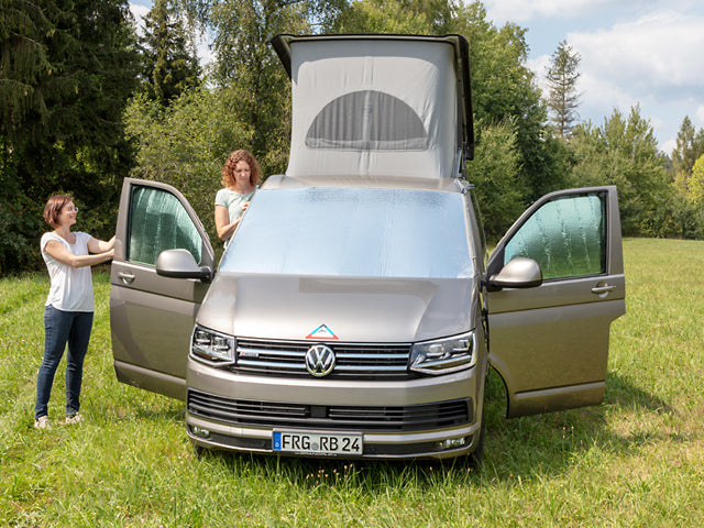 ISOLITE® | Outdoor PLUS | VW T6.1 | (1x ISOLITE Outdoor +2 x ISOLITE Inside für Fahrerhaus-Seitenscheiben) | 100701589 - better-camper.de | Mense GmbH