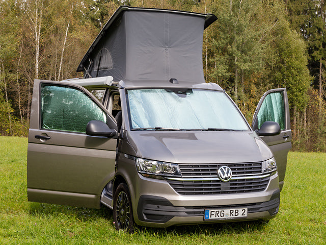 ISOLITE® | Inside Fahrerhausfenster, 3teilig | alle VW T6.1 mit tropfenförmigem Spiegelfuß | 100701590 - better-camper.de | Mense GmbH