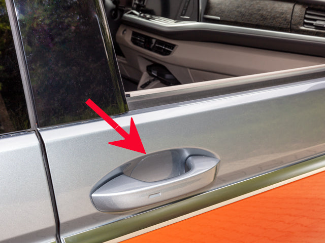 SCHUTZFOLIEN TRANSPARENT FÜR 4 TÜRGRIFFMULDEN | VW T7 / T6.1 / T6 / T5, VW CADDY 5 / 4 / 3 | 100704506 - better-camper.de | Mense GmbH