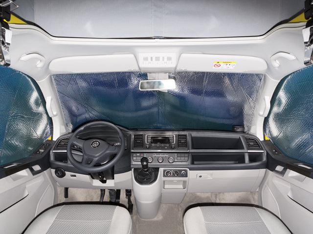 ISOLITE® | Inside Fahrerhausfenster, 3teilig | VW T6.1 runder Spiegelfuß, ohne Sensoren Innen-Rückspiege | 100701583 - better-camper.de | Mense GmbH