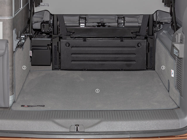Schutzmatte | Heckladeraum rechts "Palladium" | VW T6.1/T6/T5 California (ohne Beach) | 100708631 - better-camper.de | Mense GmbH