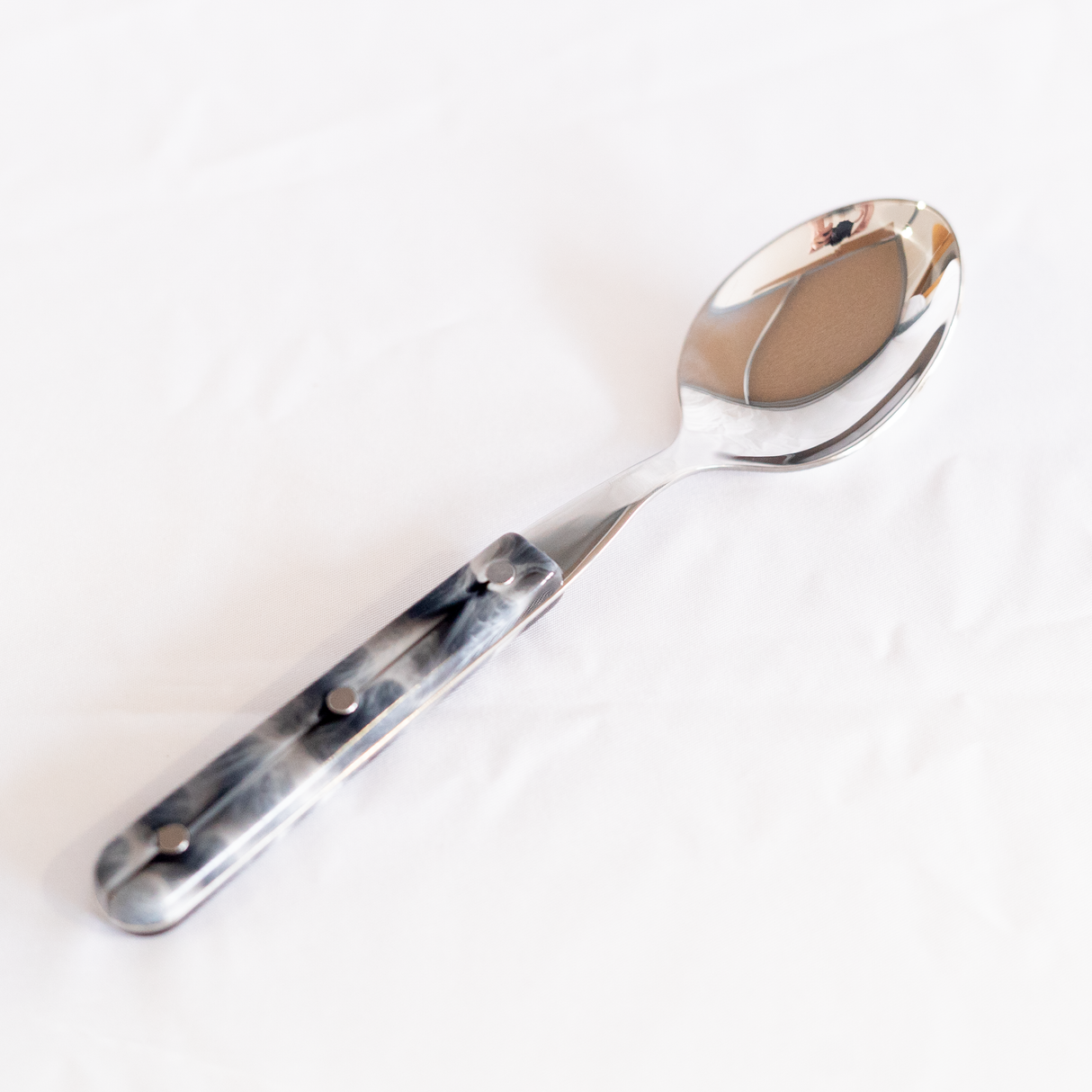 Löffel Edelstahl 18/10, "Marmor Grey" | 100803017 - better-camper.de | Mense GmbH