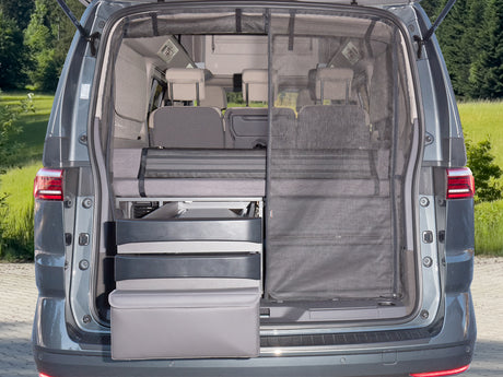 Utility | für die Schubladenfront Heckküche | VW T7 California Beach Camper/Tour, Caddy 5 | Design "Leder Raven" | 100706865