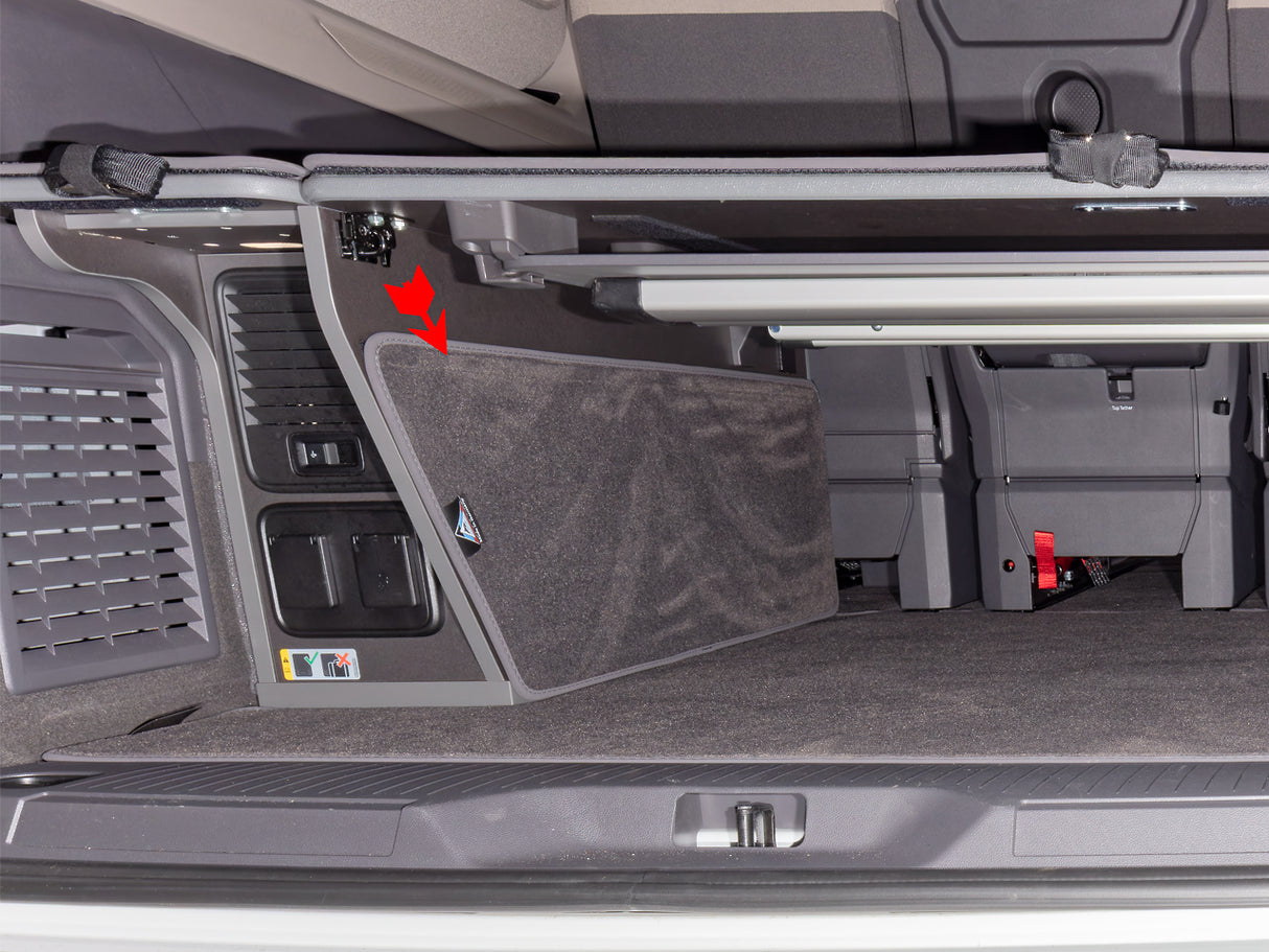 Schutzmatte | Elektronikschrank Heckladeraum | Design "Raven" | VW T7 California Beach Tour | 100708658