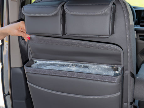 Utility | Rückenlehne FH-Sitz mit MULTIBOX ® Maxi | VW T7 California/Multivan | Design "Leder Raven" | 100706861