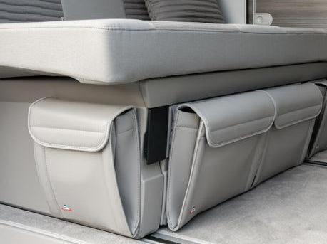 Utility | Bettkasten Vorderseite links, VW T6/T5 California | Design "Leder Moonrock" | 100706755